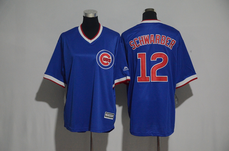 Youth 2017 MLB Chicago Cubs #12 Schwarber Blue Jerseys->youth mlb jersey->Youth Jersey